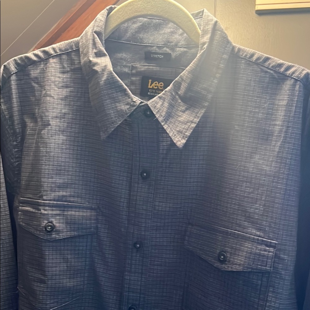 Lee Gray Casual Button Down Shirt